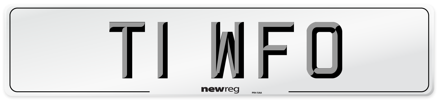 T1 WFO Number Plate from New Reg